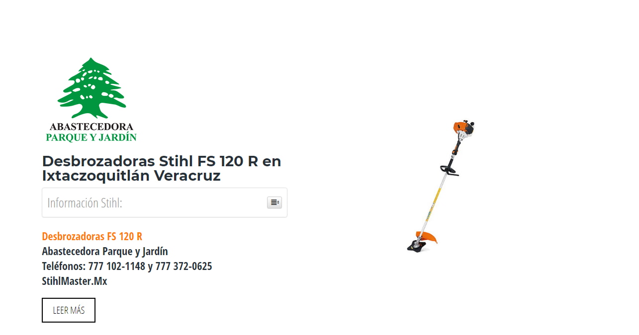 Desbrozadoras Stihl FS 120 R en Ixtaczoquitlán Veracruz en Stihl Master contamos con más de 56 Desbrozadoras listas para distribuirse en Veracruz y todo México.