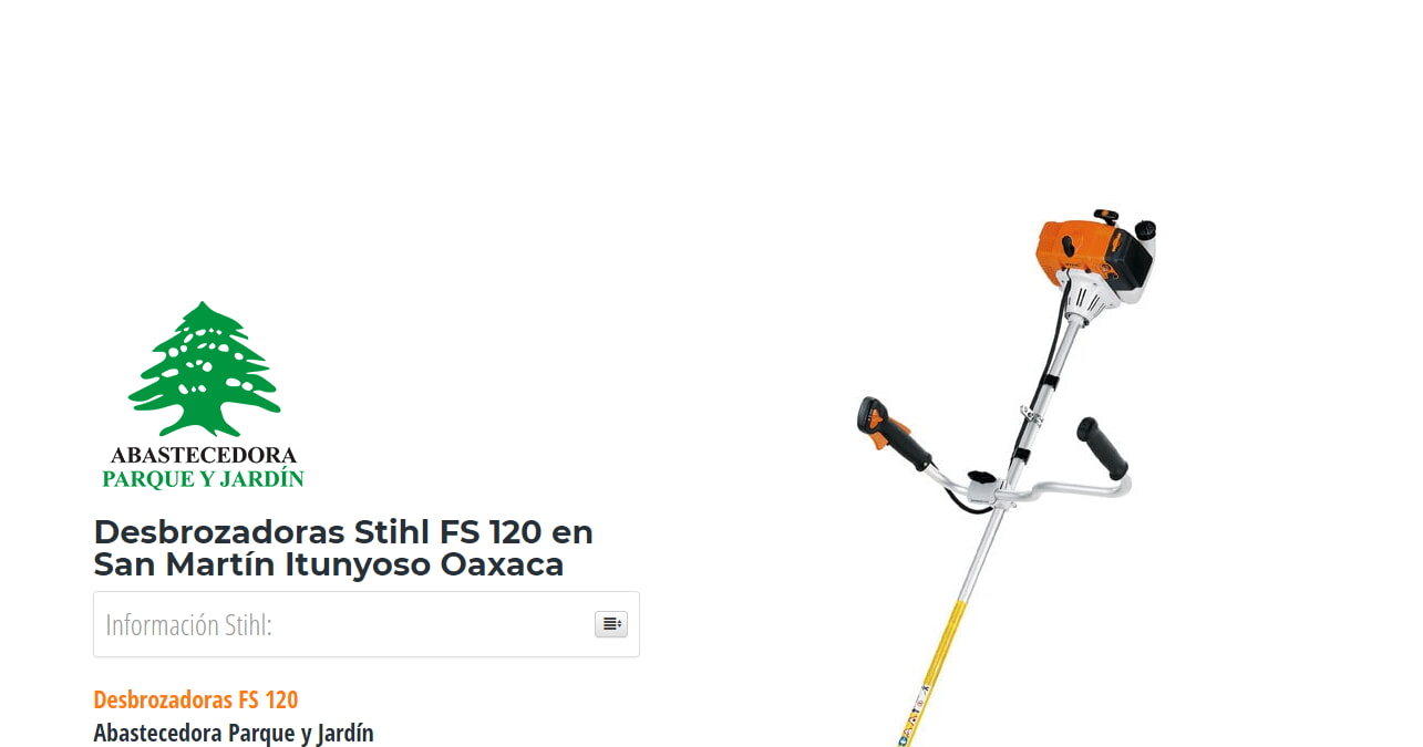 Desbrozadoras Stihl FS 120 en San Martín Itunyoso Oaxaca en Stihl Master contamos con más de 57 Desbrozadoras listas para distribuirse en Oaxaca y todo México.