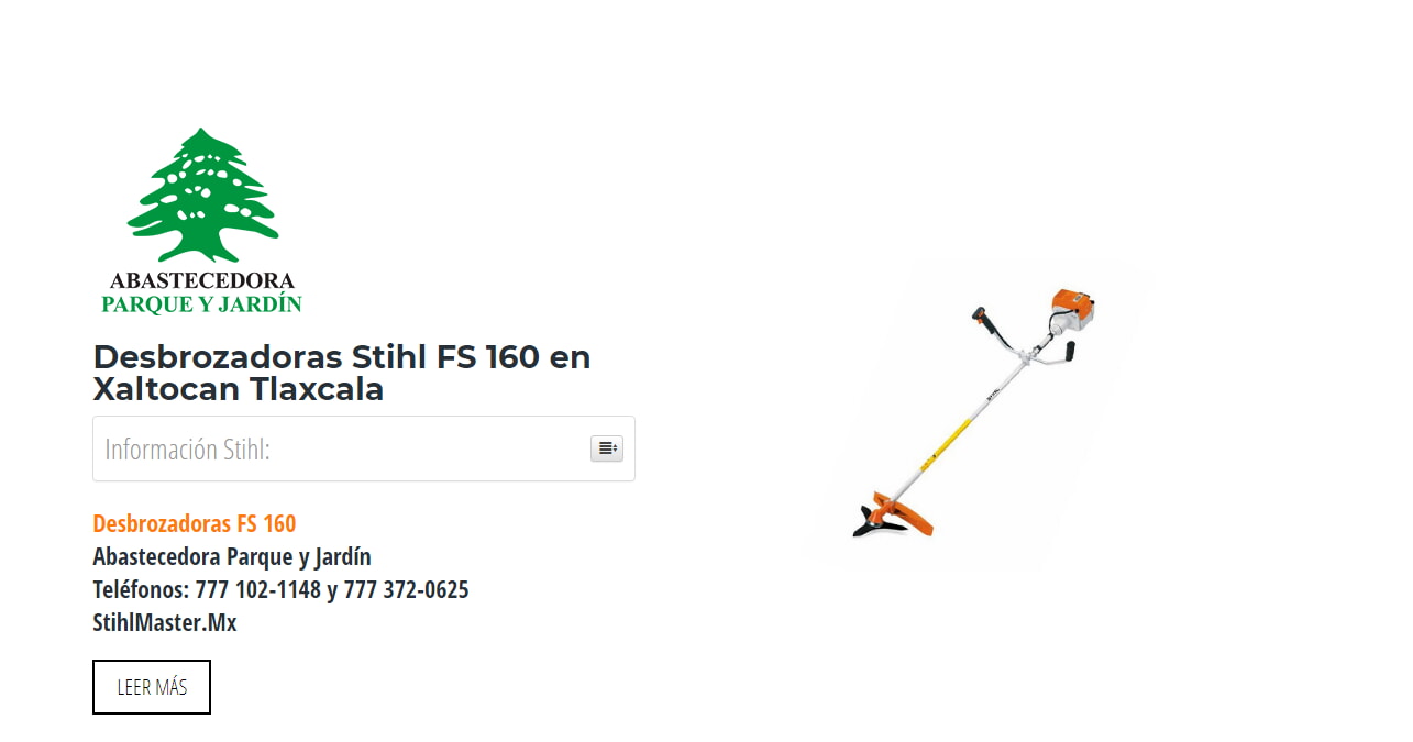 Desbrozadoras Stihl FS 160 en Xaltocan Tlaxcala en Stihl Master contamos con más de 48 Desbrozadoras listas para distribuirse en Tlaxcala y todo México.