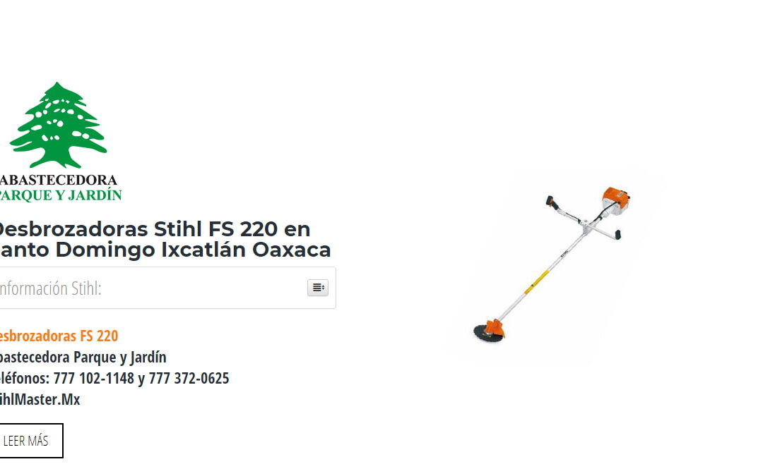 Desbrozadoras Stihl FS 220 en Santo Domingo Ixcatlán Oaxaca