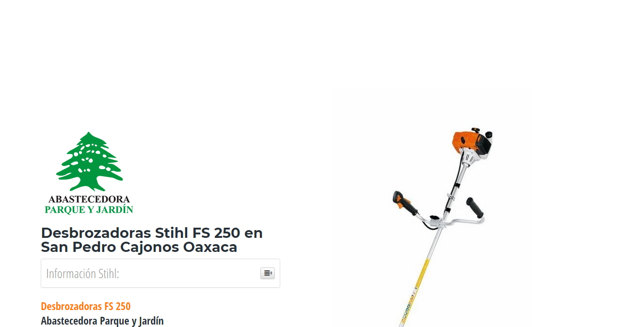 Desbrozadoras Stihl FS 250 en San Pedro Cajonos Oaxaca en Stihl Master contamos con más de 55 Desbrozadoras listas para distribuirse en Oaxaca y todo México.