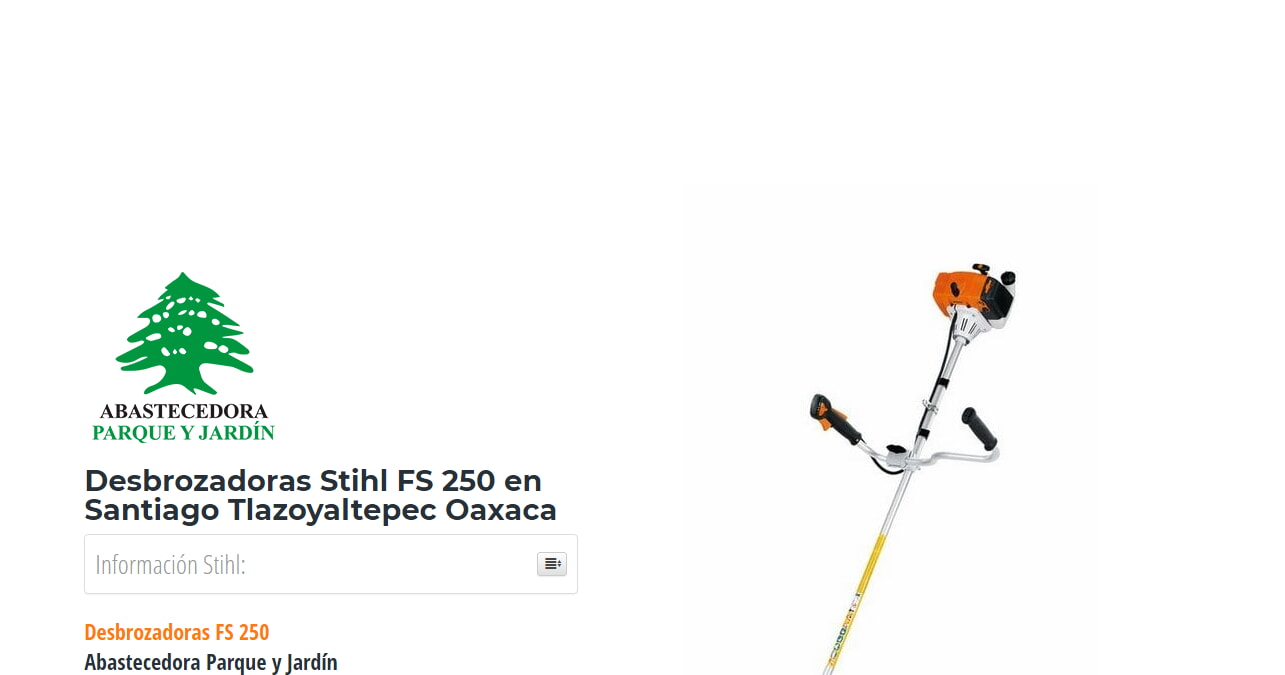 Desbrozadoras Stihl FS 250 en Santiago Tlazoyaltepec Oaxaca en Stihl Master contamos con más de 60 Desbrozadoras listas para distribuirse en Oaxaca y todo México.