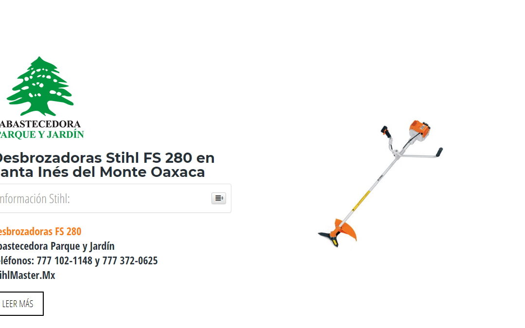 Desbrozadoras Stihl FS 280 en Santa Inés del Monte Oaxaca