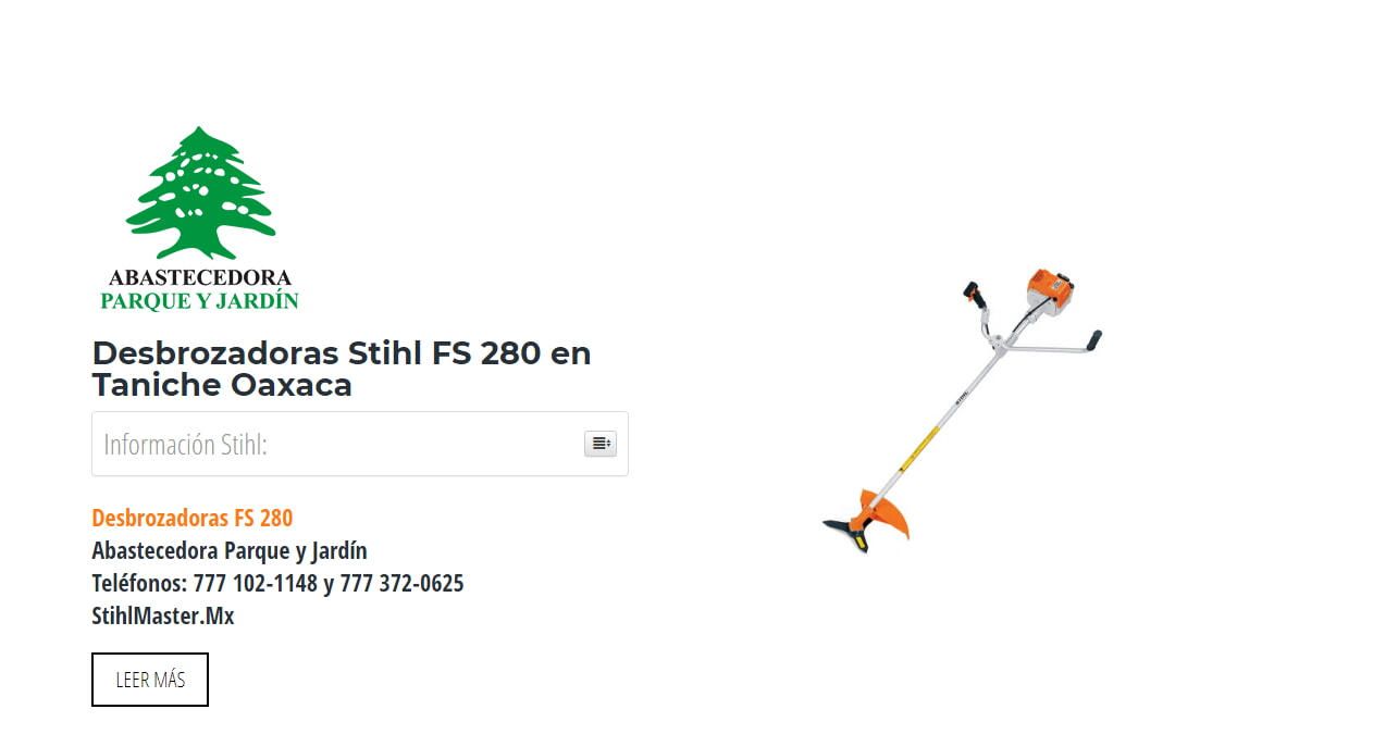 Desbrozadoras Stihl FS 280 en Taniche Oaxaca en Stihl Master contamos con más de 45 Desbrozadoras listas para distribuirse en Oaxaca y todo México.