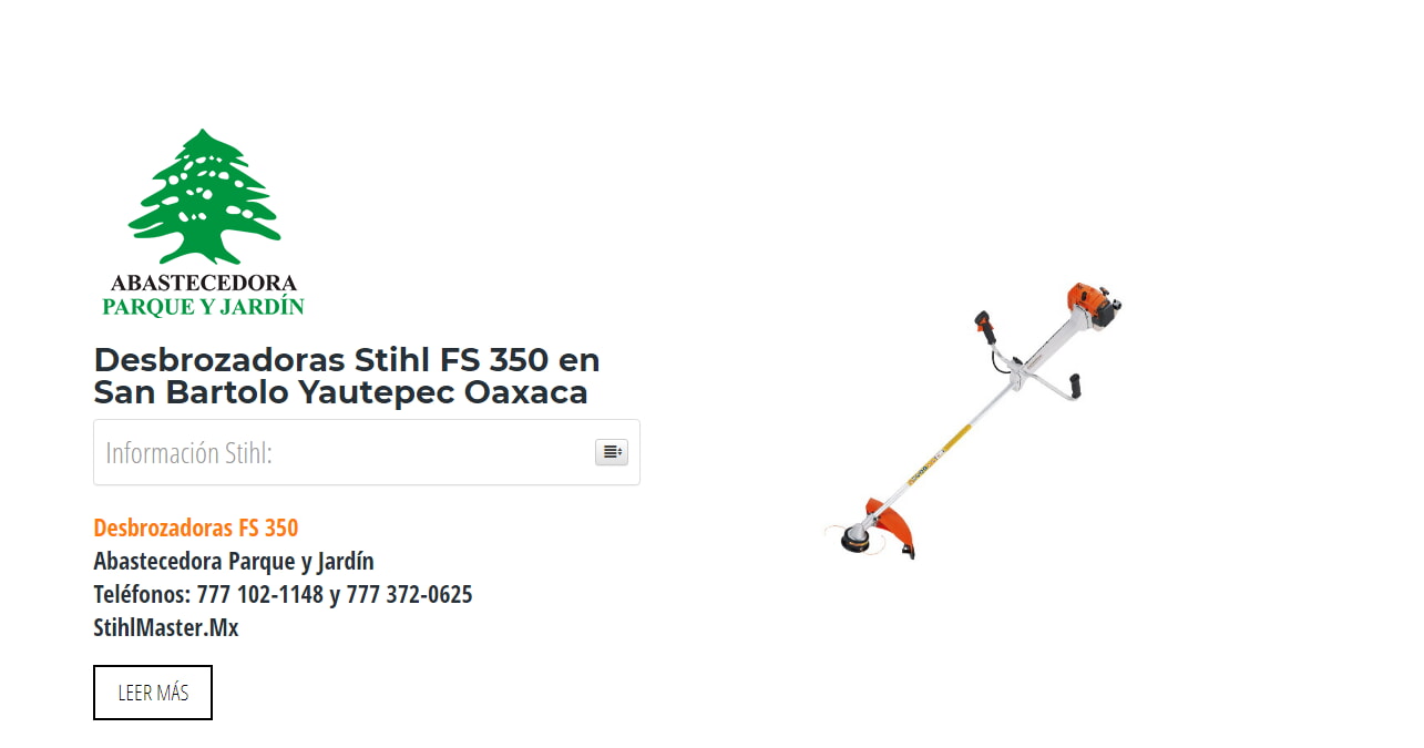 Desbrozadoras Stihl FS 350 en San Bartolo Yautepec Oaxaca en Stihl Master contamos con más de 58 Desbrozadoras listas para distribuirse en Oaxaca y todo México.