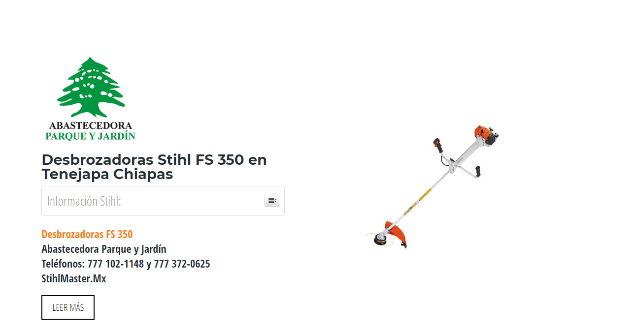 Desbrozadoras Stihl FS 350 en Tenejapa Chiapas en Stihl Master contamos con más de 47 Desbrozadoras listas para distribuirse en Chiapas y todo México.