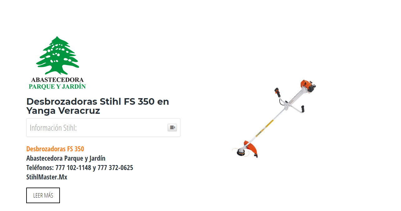 Desbrozadoras Stihl FS 350 en Yanga Veracruz en Stihl Master contamos con más de 45 Desbrozadoras listas para distribuirse en Veracruz y todo México.