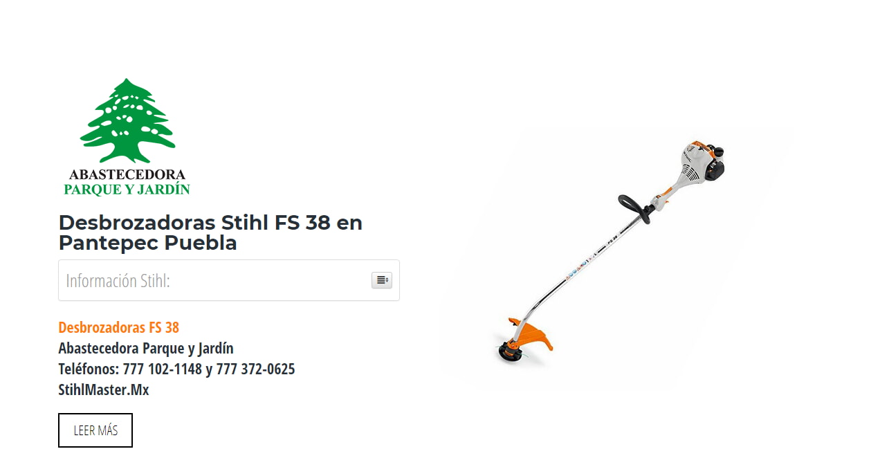 Desbrozadoras Stihl FS 38 en Pantepec Puebla en Stihl Master contamos con más de 45 Desbrozadoras listas para distribuirse en Puebla y todo México.
