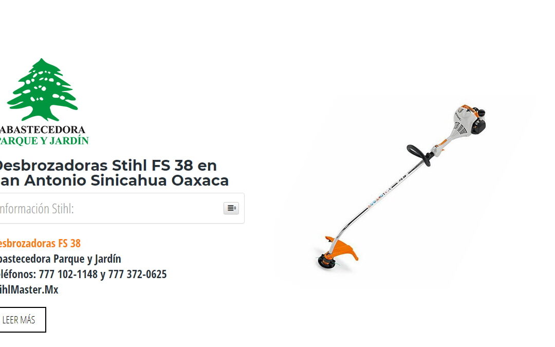 Desbrozadoras Stihl FS 38 en San Antonio Sinicahua Oaxaca