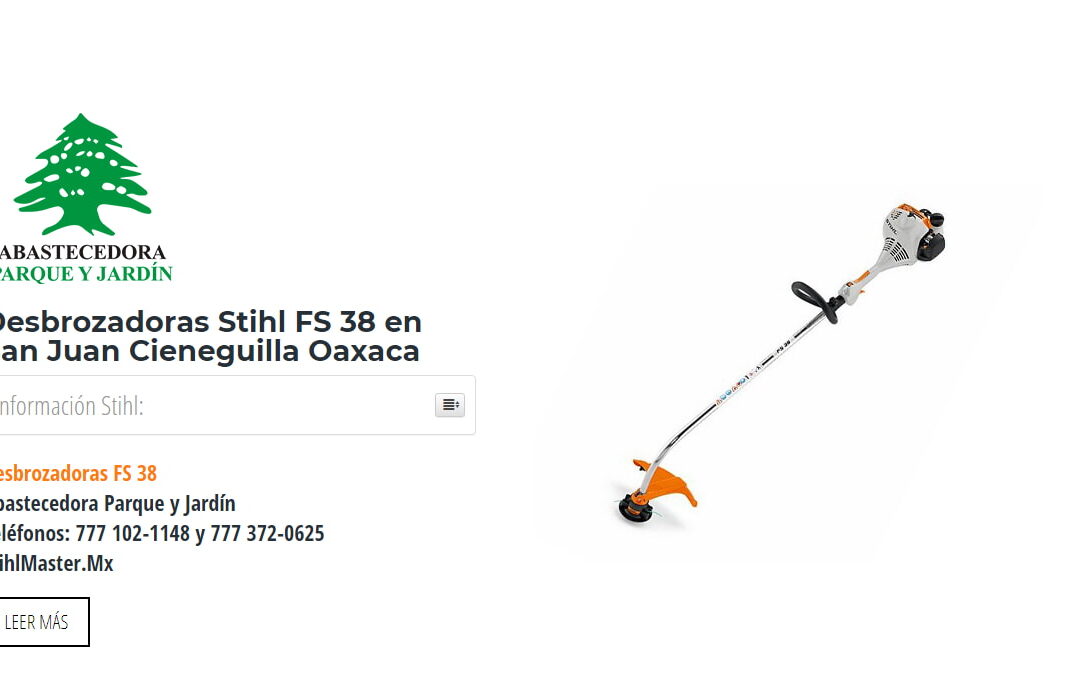 Desbrozadoras Stihl FS 38 en San Juan Cieneguilla Oaxaca