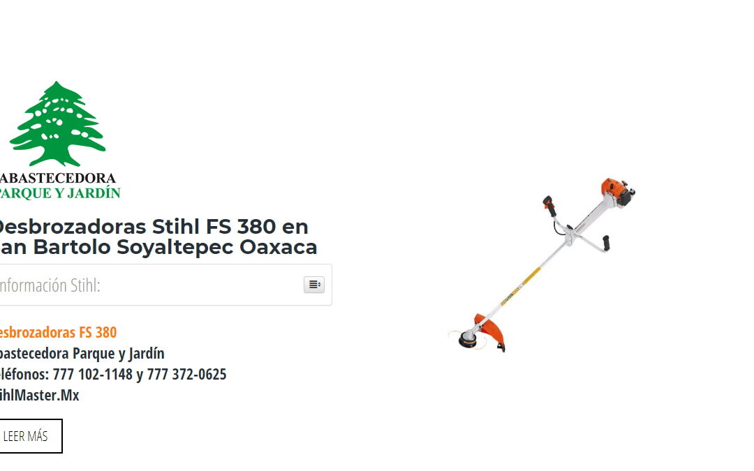 Desbrozadoras Stihl FS 380 en San Bartolo Soyaltepec Oaxaca