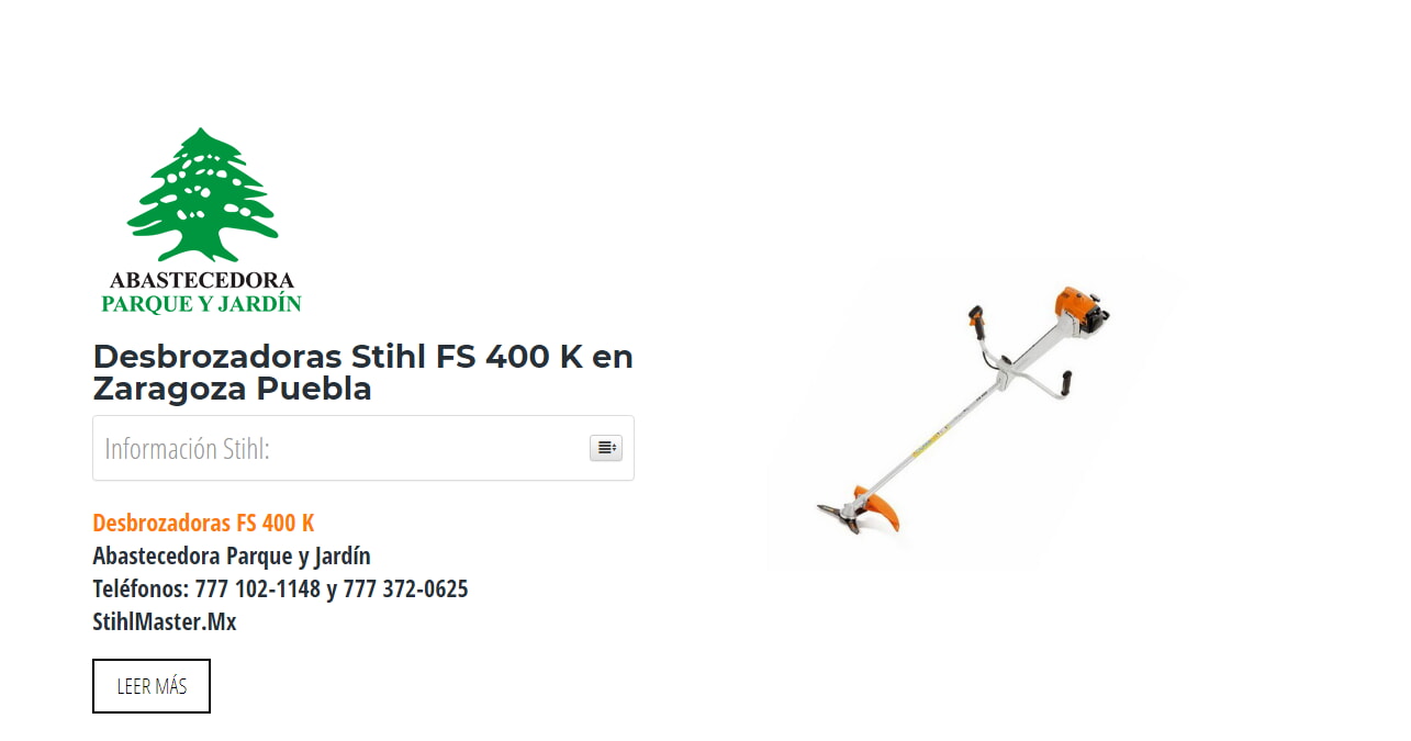 Desbrozadoras Stihl FS 400 K en Zaragoza Puebla en Stihl Master contamos con más de 48 Desbrozadoras listas para distribuirse en Puebla y todo México.
