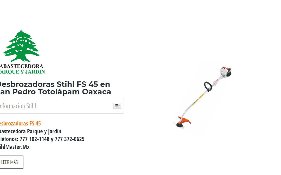 Desbrozadoras Stihl FS 45 en San Pedro Totolápam Oaxaca