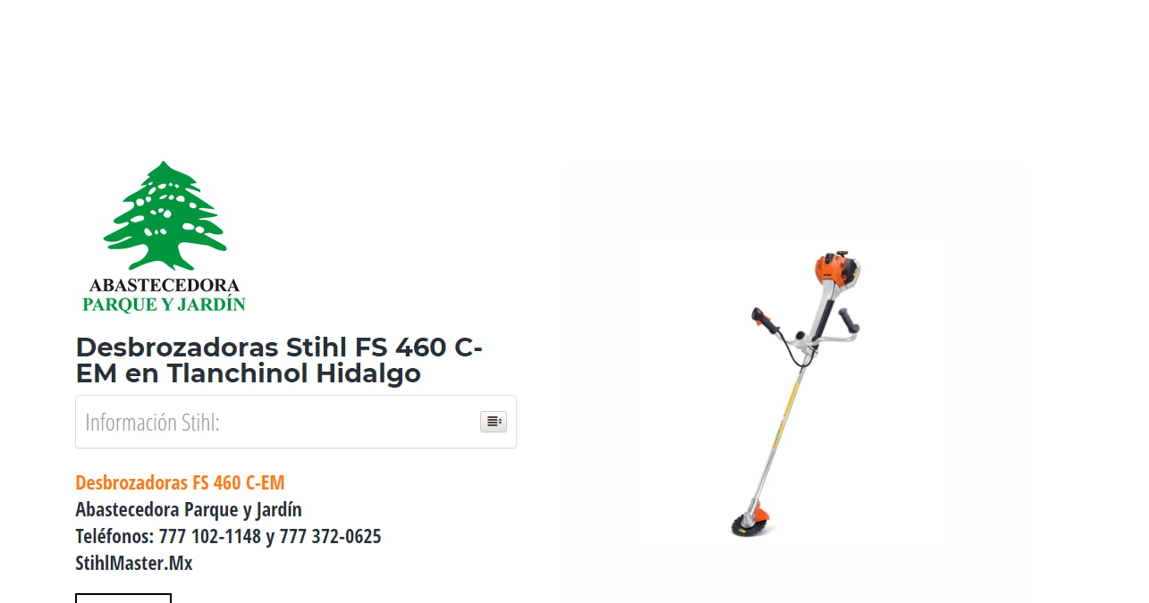 Desbrozadoras Stihl FS 460 C-EM en Tlanchinol Hidalgo en Stihl Master contamos con más de 54 Desbrozadoras listas para distribuirse en Hidalgo y todo México.