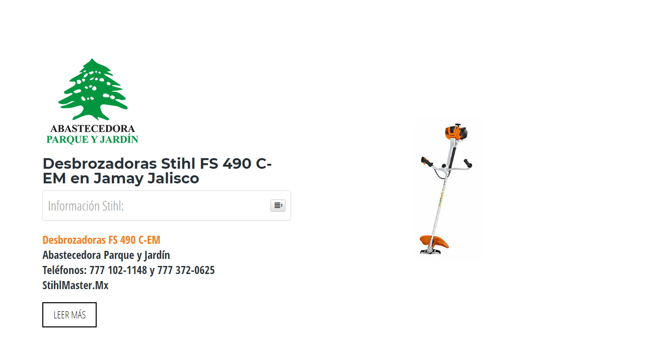 Desbrozadoras Stihl FS 490 C-EM en Jamay Jalisco en Stihl Master contamos con más de 49 Desbrozadoras listas para distribuirse en Jalisco y todo México.