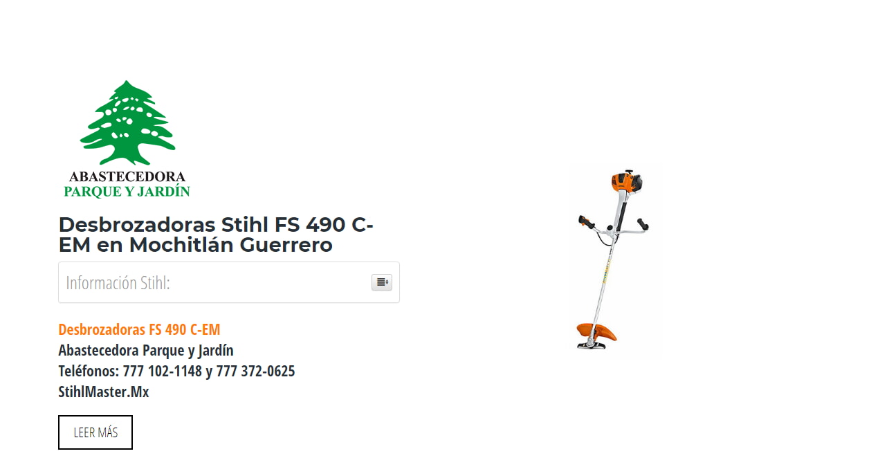 Desbrozadoras Stihl FS 490 C-EM en Mochitlán Guerrero en Stihl Master contamos con más de 54 Desbrozadoras listas para distribuirse en Guerrero y todo México.