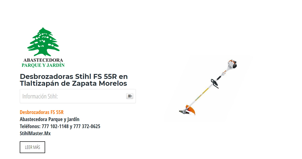 Desbrozadoras Stihl FS 55R en Tlaltizapán de Zapata Morelos en Stihl Master contamos con más de 60 Desbrozadoras listas para distribuirse en Morelos y todo México.