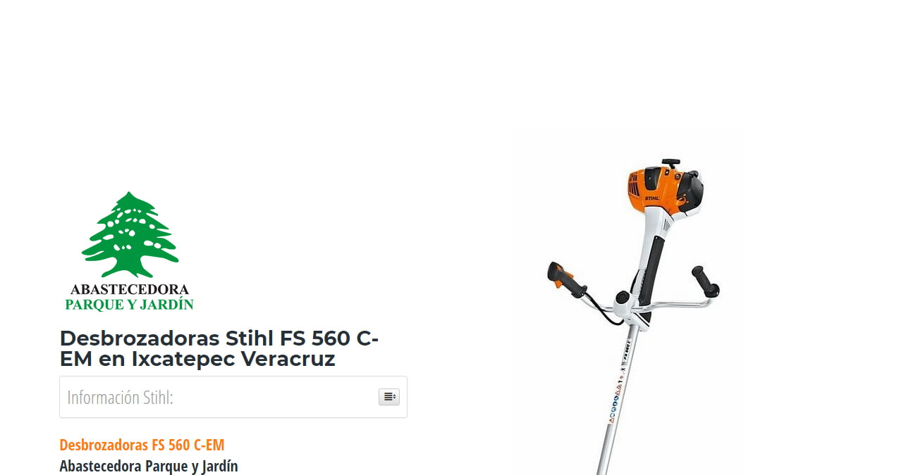 Desbrozadoras Stihl FS 560 C-EM en Ixcatepec Veracruz en Stihl Master contamos con más de 54 Desbrozadoras listas para distribuirse en Veracruz y todo México.