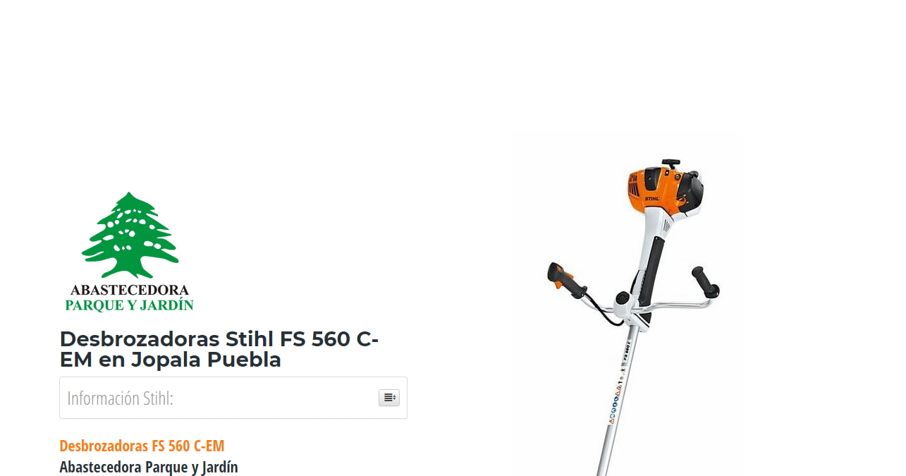 Desbrozadoras Stihl FS 560 C-EM en Jopala Puebla en Stihl Master contamos con más de 49 Desbrozadoras listas para distribuirse en Puebla y todo México.