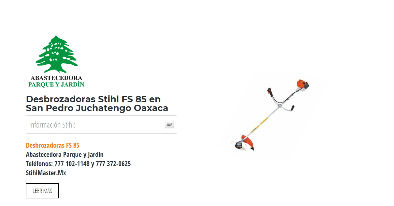 Desbrozadoras Stihl FS 85 en San Pedro Juchatengo Oaxaca en Stihl Master contamos con más de 57 Desbrozadoras listas para distribuirse en Oaxaca y todo México.