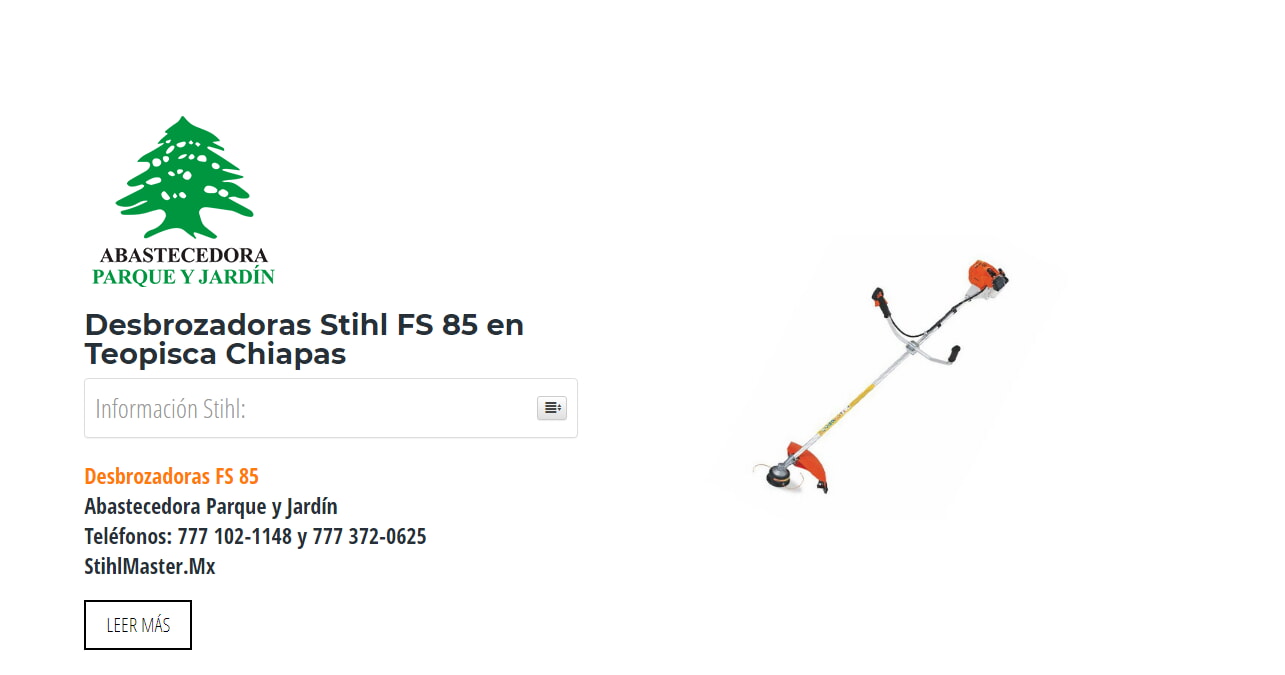 Desbrozadoras Stihl FS 85 en Teopisca Chiapas en Stihl Master contamos con más de 46 Desbrozadoras listas para distribuirse en Chiapas y todo México.
