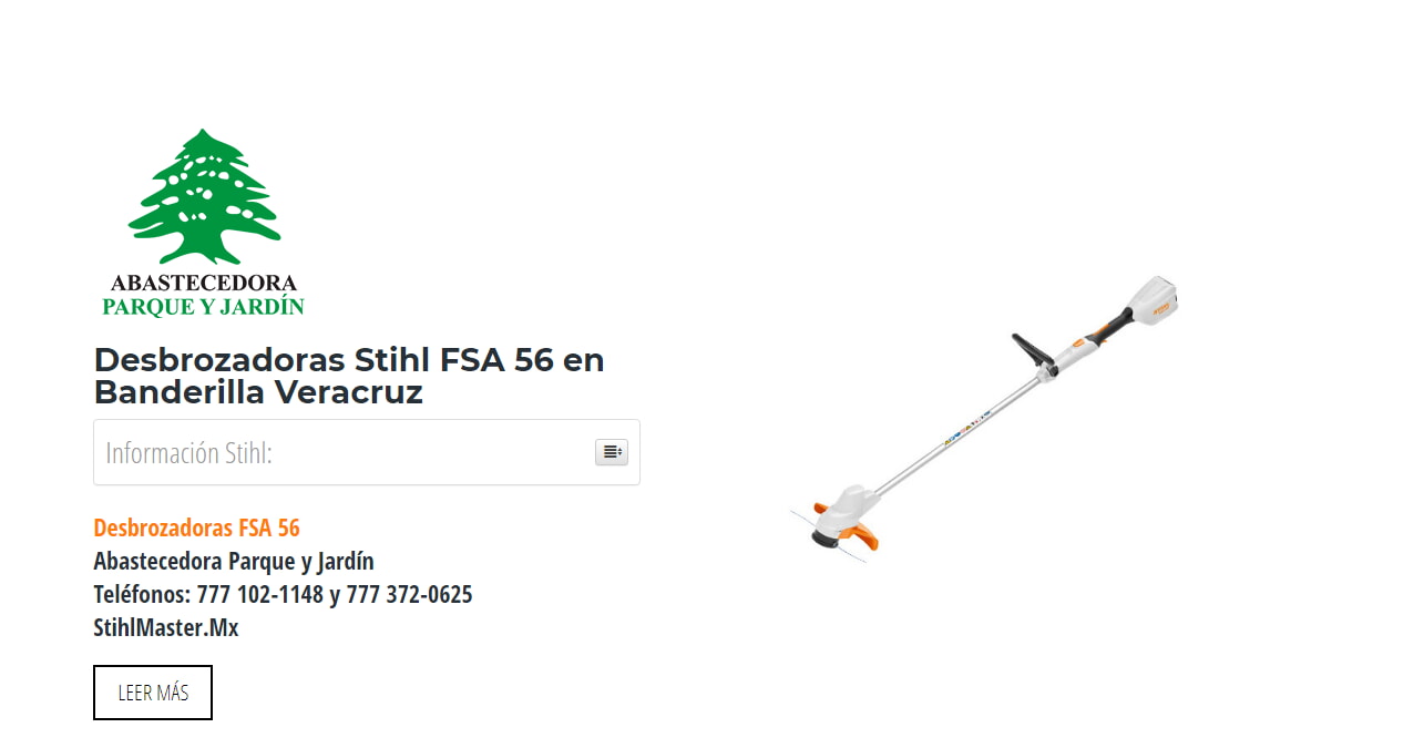 Desbrozadoras Stihl FSA 56 en Banderilla Veracruz en Stihl Master contamos con más de 50 Desbrozadoras listas para distribuirse en Veracruz y todo México.