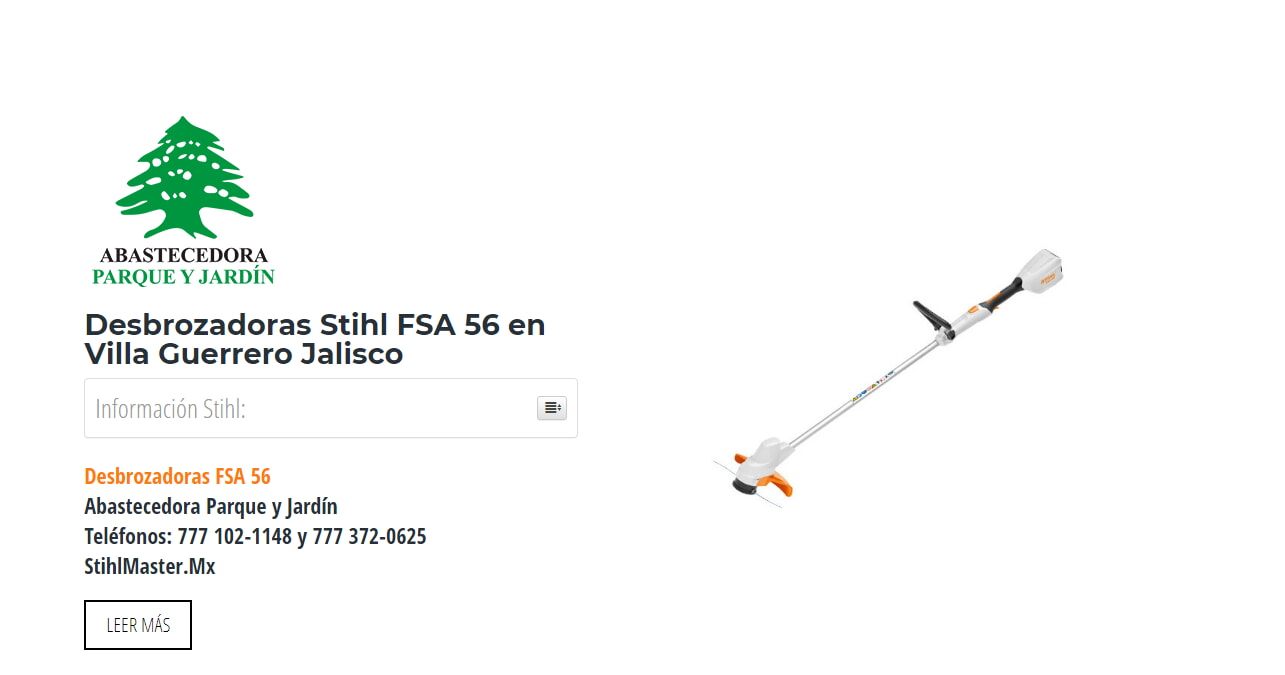 Desbrozadoras Stihl FSA 56 en Villa Guerrero Jalisco en Stihl Master contamos con más de 53 Desbrozadoras listas para distribuirse en Jalisco y todo México.