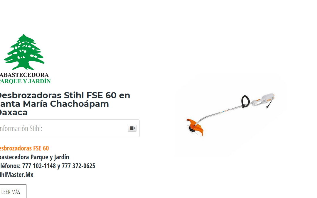 Desbrozadoras Stihl FSE 60 en Santa María Chachoápam Oaxaca