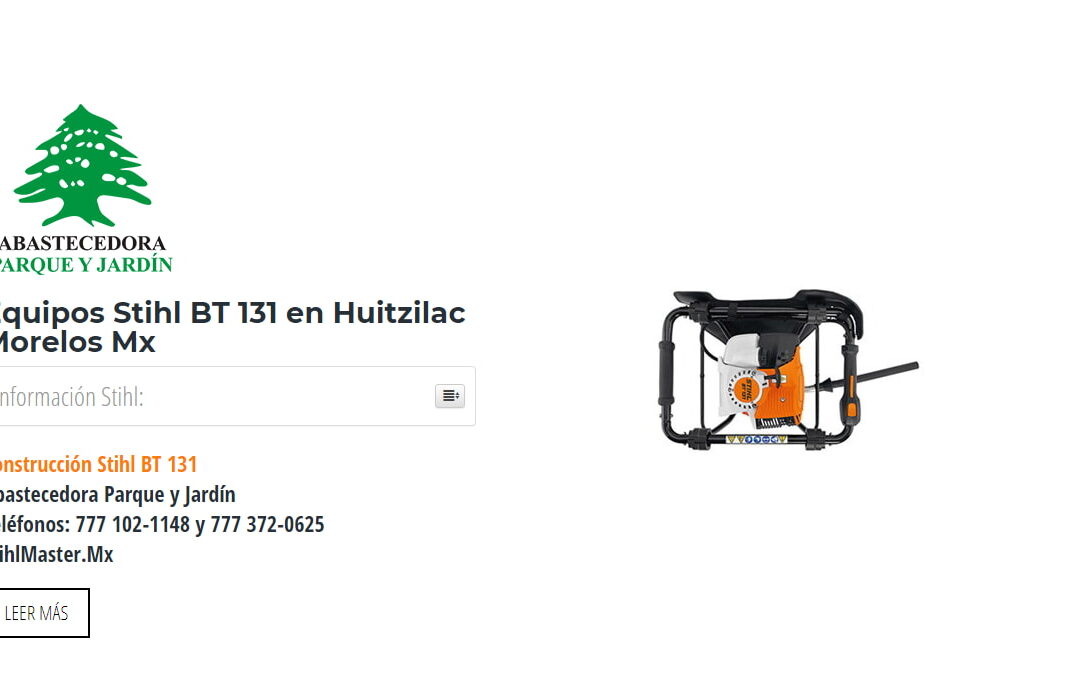 Equipos Stihl BT 131 en Huitzilac Morelos Mx