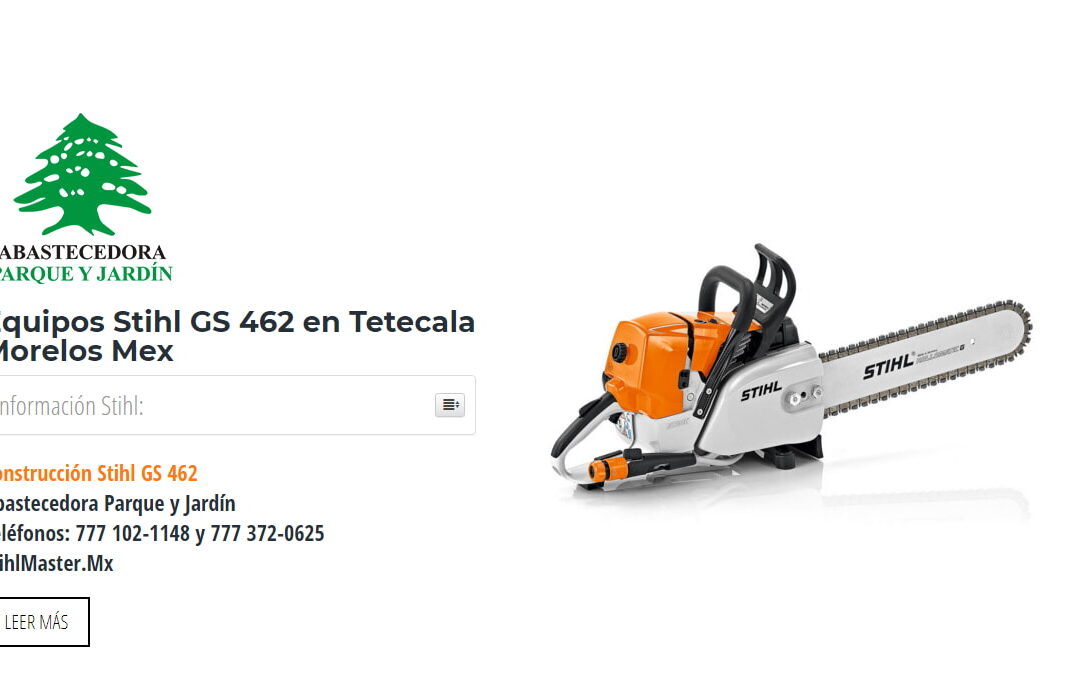 Equipos Stihl GS 462 en Tetecala Morelos Mex