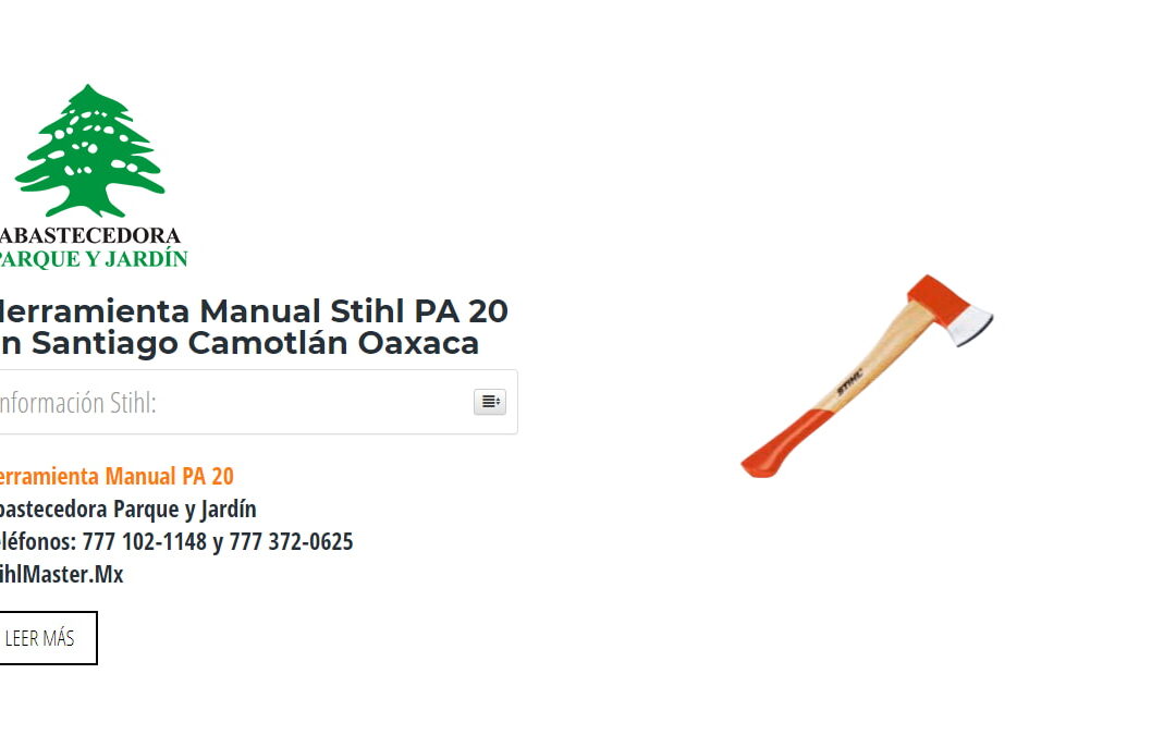 Herramienta Manual Stihl PA 20 en Santiago Camotlán Oaxaca