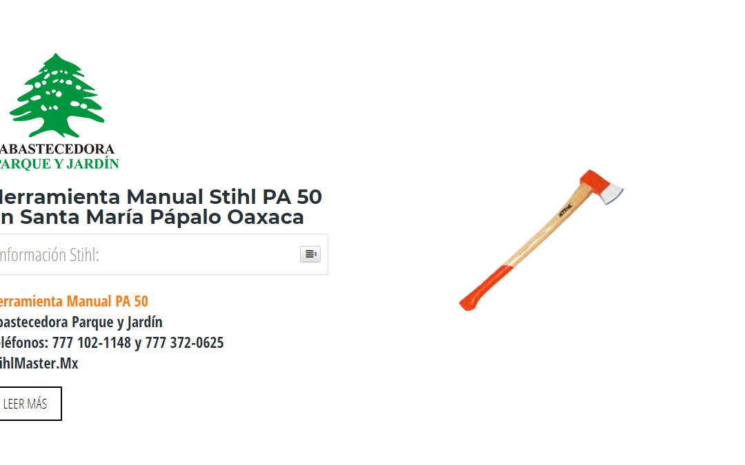 Herramienta Manual Stihl PA 50 en Santa María Pápalo Oaxaca