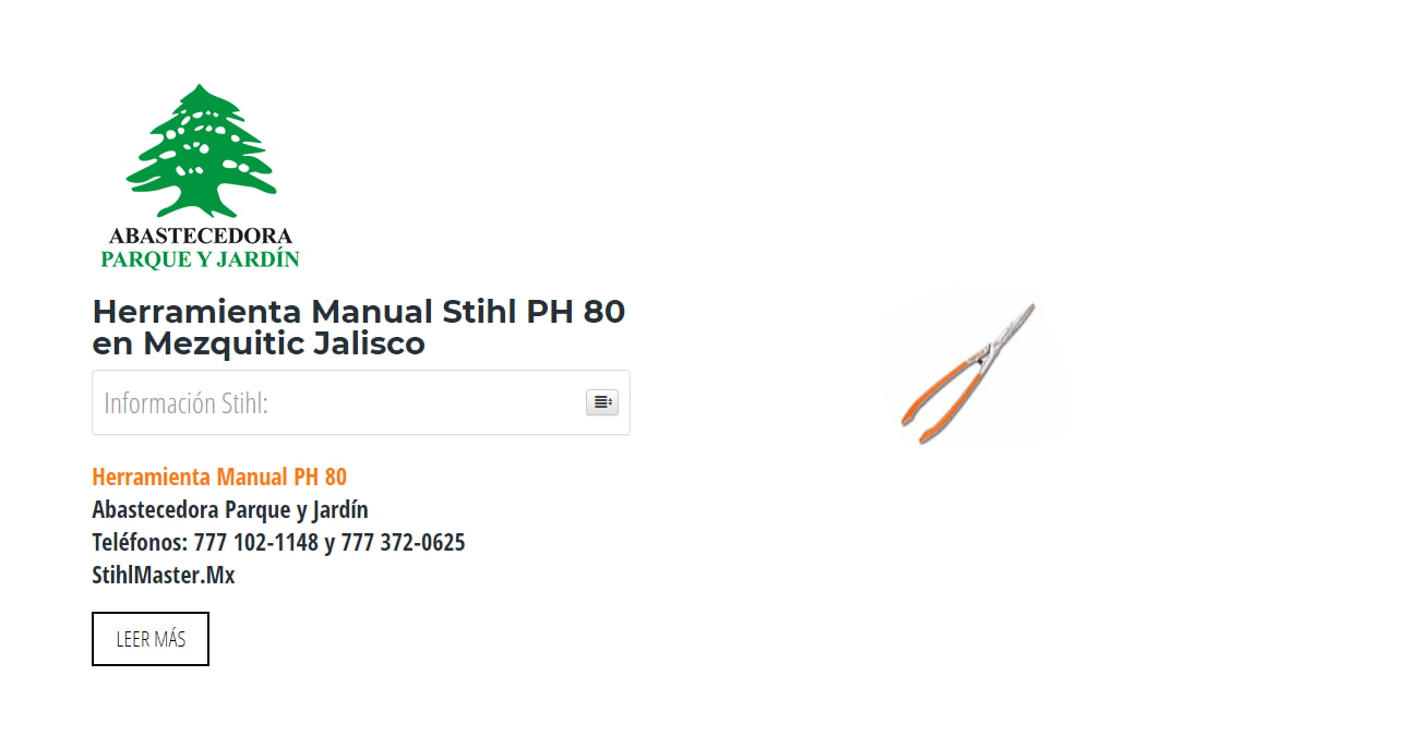 Herramienta Manual Stihl PH 80 en Mezquitic Jalisco en Stihl Master contamos con más de 52 Herramienta Manual listas para distribuirse en Jalisco y todo México.