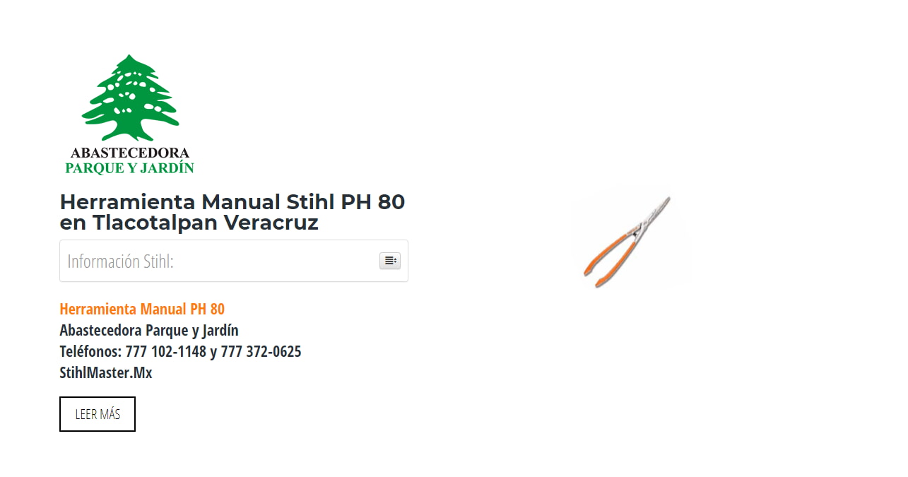 Herramienta Manual Stihl PH 80 en Tlacotalpan Veracruz en Stihl Master contamos con más de 55 Herramienta Manual listas para distribuirse en Veracruz y todo México.