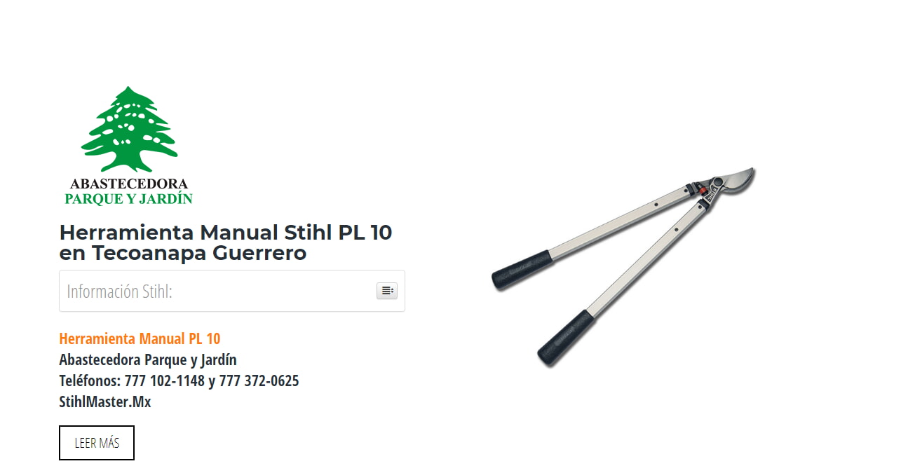 Herramienta Manual Stihl PL 10 en Tecoanapa Guerrero en Stihl Master contamos con más de 53 Herramienta Manual listas para distribuirse en Guerrero y todo México.