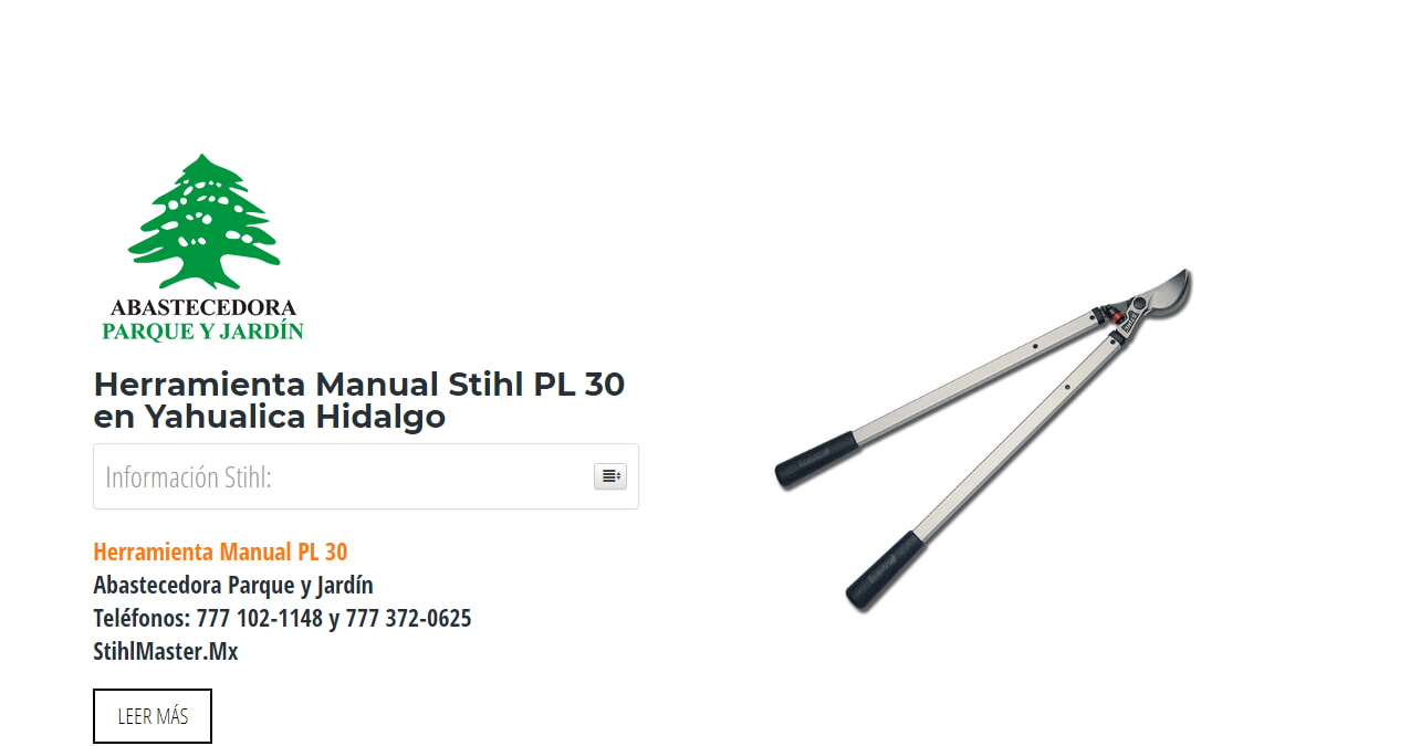 Herramienta Manual Stihl PL 30 en Yahualica Hidalgo en Stihl Master contamos con más de 52 Herramienta Manual listas para distribuirse en Hidalgo y todo México.