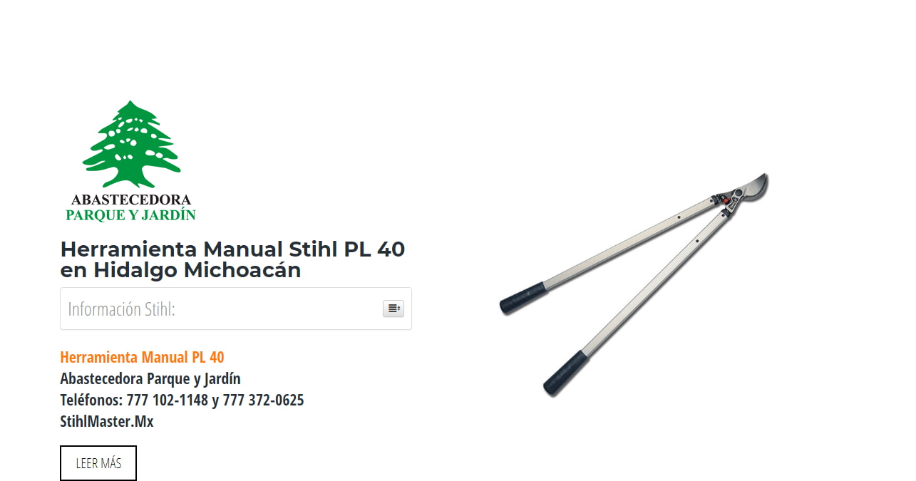 Herramienta Manual Stihl PL 40 en Hidalgo Michoacán en Stihl Master contamos con más de 52 Herramienta Manual listas para distribuirse en Michoacán y todo México.