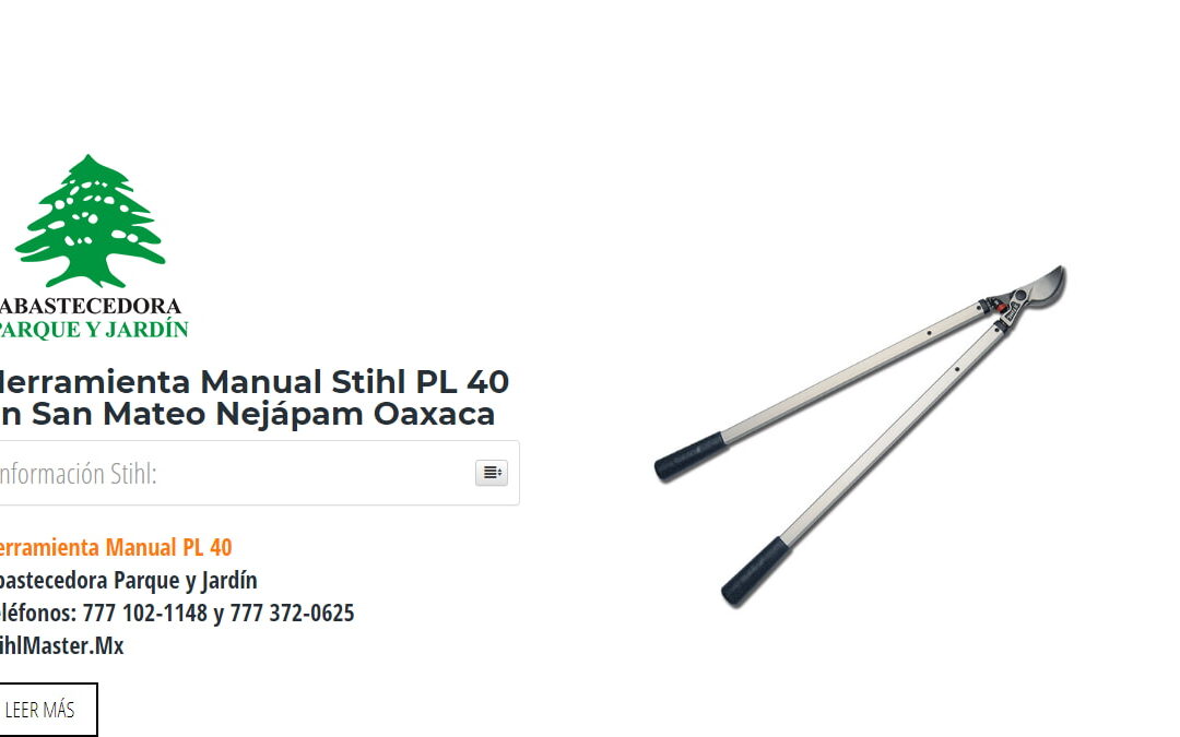 Herramienta Manual Stihl PL 40 en San Mateo Nejápam Oaxaca