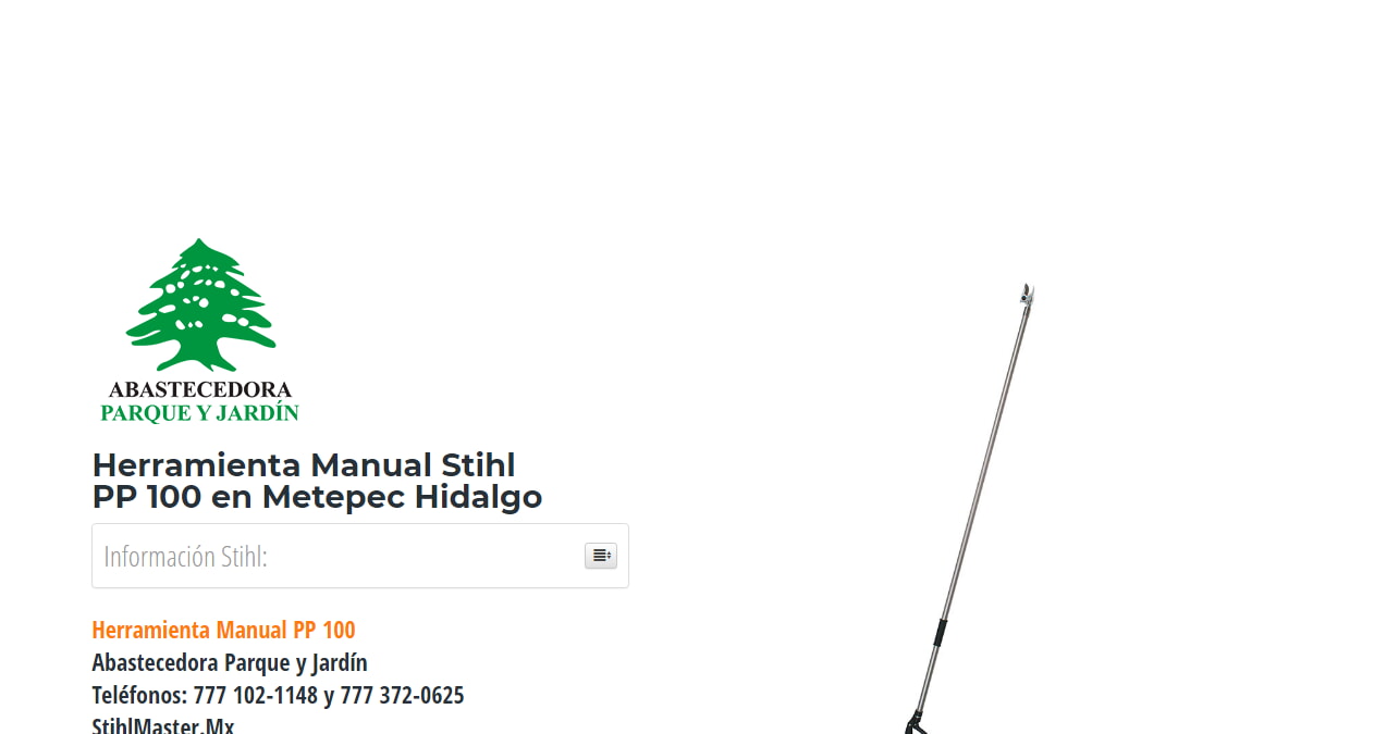 Herramienta Manual Stihl PP 100 en Metepec Hidalgo en Stihl Master contamos con más de 51 Herramienta Manual listas para distribuirse en Hidalgo y todo México.