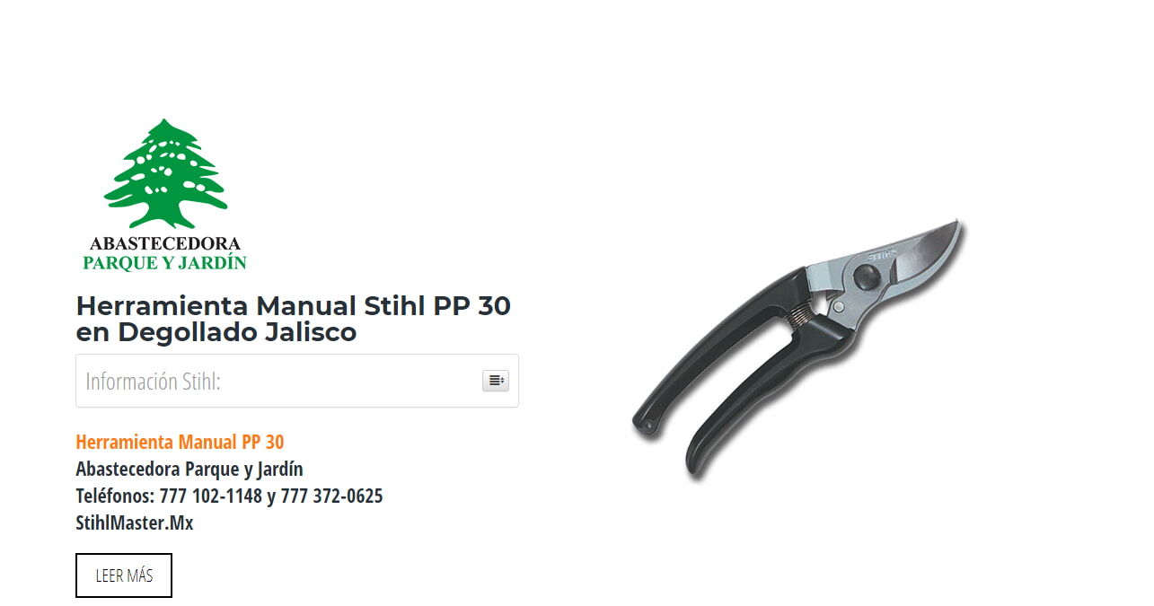 Herramienta Manual Stihl PP 30 en Degollado Jalisco en Stihl Master contamos con más de 52 Herramienta Manual listas para distribuirse en Jalisco y todo México.