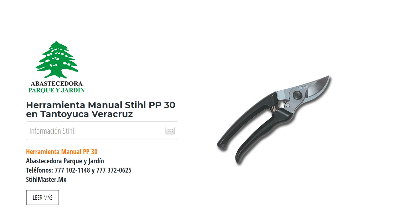 Herramienta Manual Stihl PP 30 en Tantoyuca Veracruz en Stihl Master contamos con más de 53 Herramienta Manual listas para distribuirse en Veracruz y todo México.