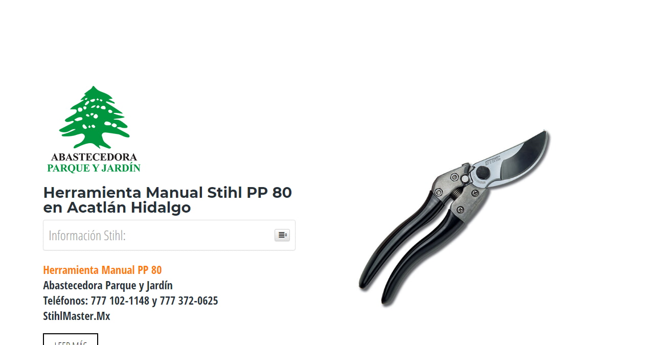 Herramienta Manual Stihl PP 80 en Acatlán Hidalgo en Stihl Master contamos con más de 50 Herramienta Manual listas para distribuirse en Hidalgo y todo México.