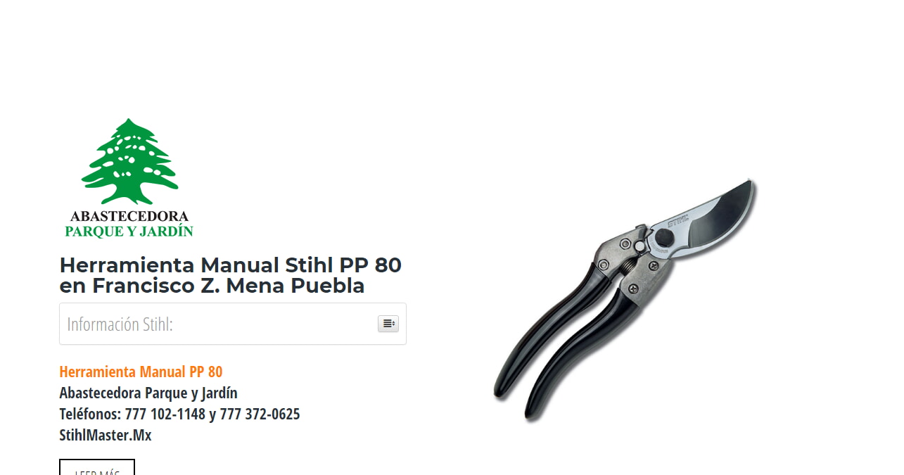 Herramienta Manual Stihl PP 80 en Francisco Z. Mena Puebla en Stihl Master contamos con más de 59 Herramienta Manual listas para distribuirse en Puebla y todo México.
