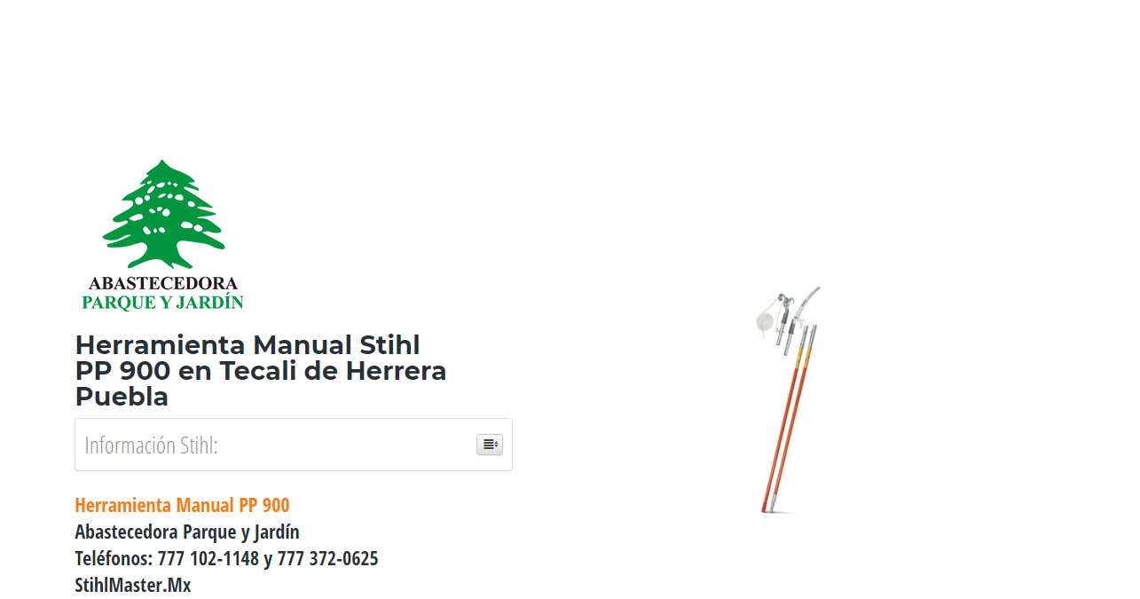 Herramienta Manual Stihl PP 900 en Tecali de Herrera Puebla en Stihl Master contamos con más de 60 Herramienta Manual listas para distribuirse en Puebla y todo México.