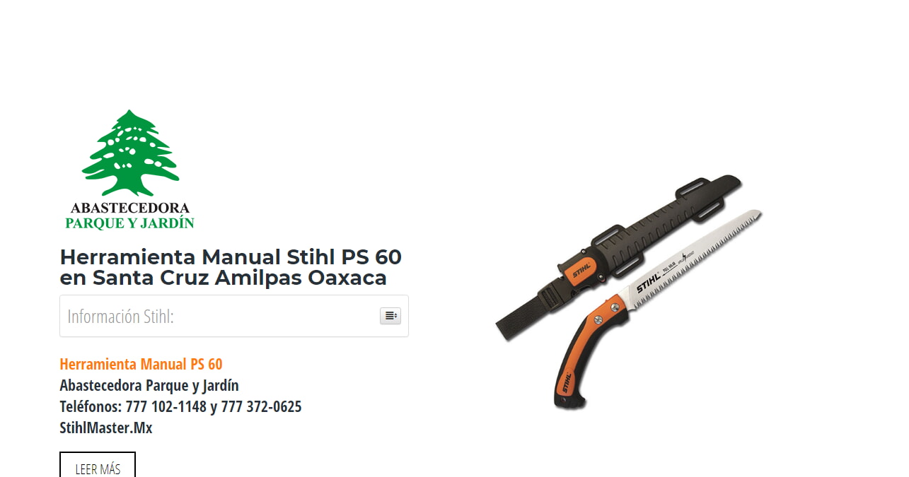 Herramienta Manual Stihl PS 60 en Santa Cruz Amilpas Oaxaca en Stihl Master contamos con más de 60 Herramienta Manual listas para distribuirse en Oaxaca y todo México.