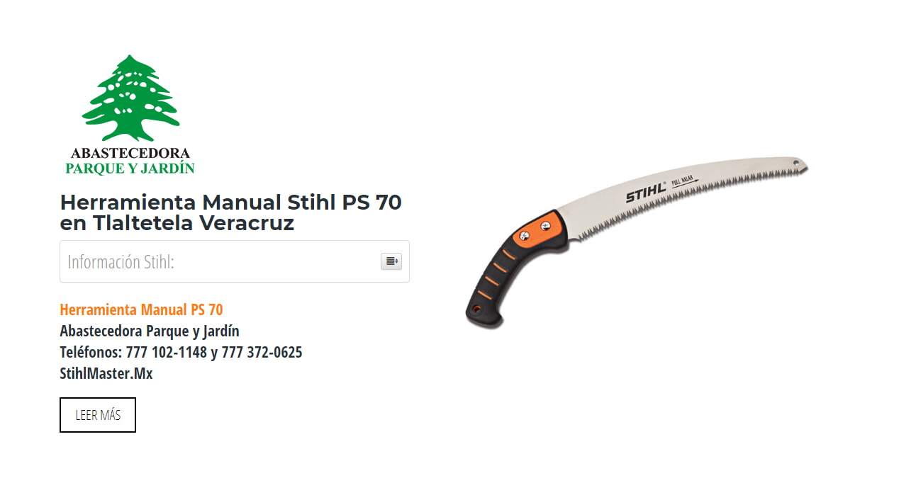 Herramienta Manual Stihl PS 70 en Tlaltetela Veracruz en Stihl Master contamos con más de 54 Herramienta Manual listas para distribuirse en Veracruz y todo México.
