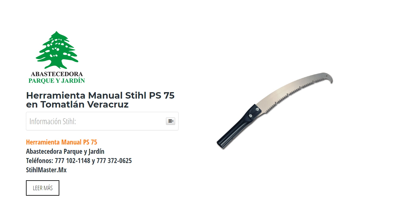 Herramienta Manual Stihl PS 75 en Tomatlán Veracruz en Stihl Master contamos con más de 52 Herramienta Manual listas para distribuirse en Veracruz y todo México.