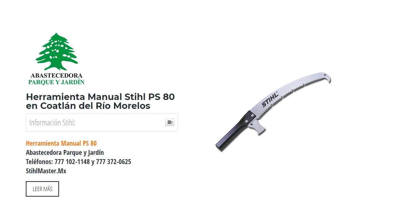 Herramienta Manual Stihl PS 80 en Coatlán del Río Morelos en Stihl Master contamos con más de 58 Herramienta Manual listas para distribuirse en Morelos y todo México.