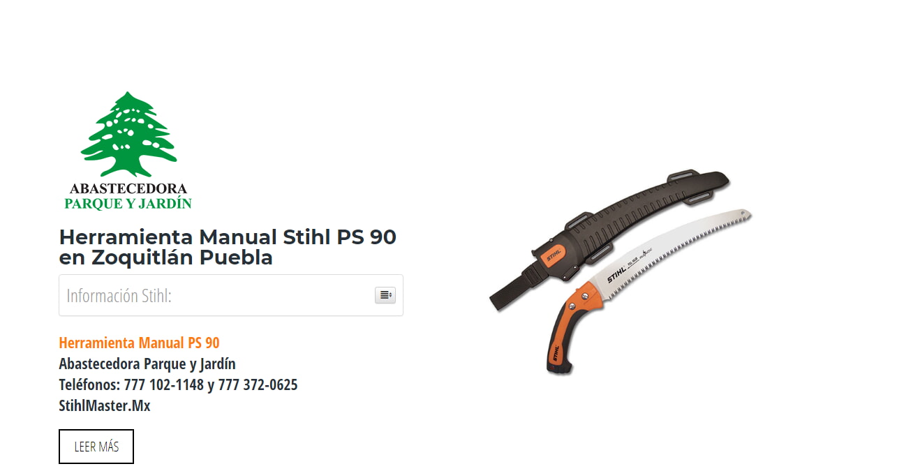 Herramienta Manual Stihl PS 90 en Zoquitlán Puebla en Stihl Master contamos con más de 51 Herramienta Manual listas para distribuirse en Puebla y todo México.