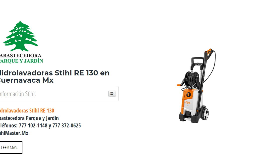 Hidrolavadoras Stihl RE 130 en Cuernavaca Mx